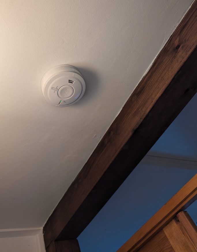 Part of a domestic fire alarm system - old terraced home