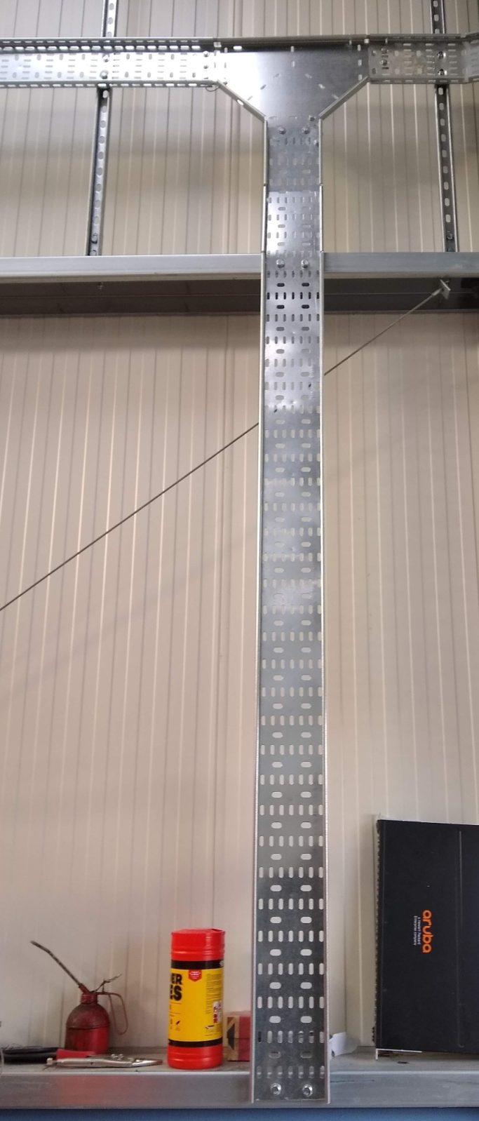 Cable tray in a small warehouse